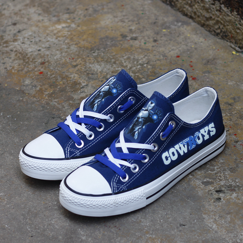 Women's Dalls Cowboys Repeat Print Low Top Sneakers 008